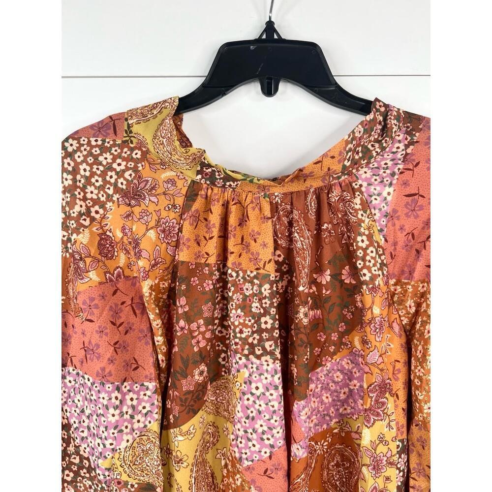 Aura Floral Patchwork Blouse in Warm Tones - Picture 5 of 15